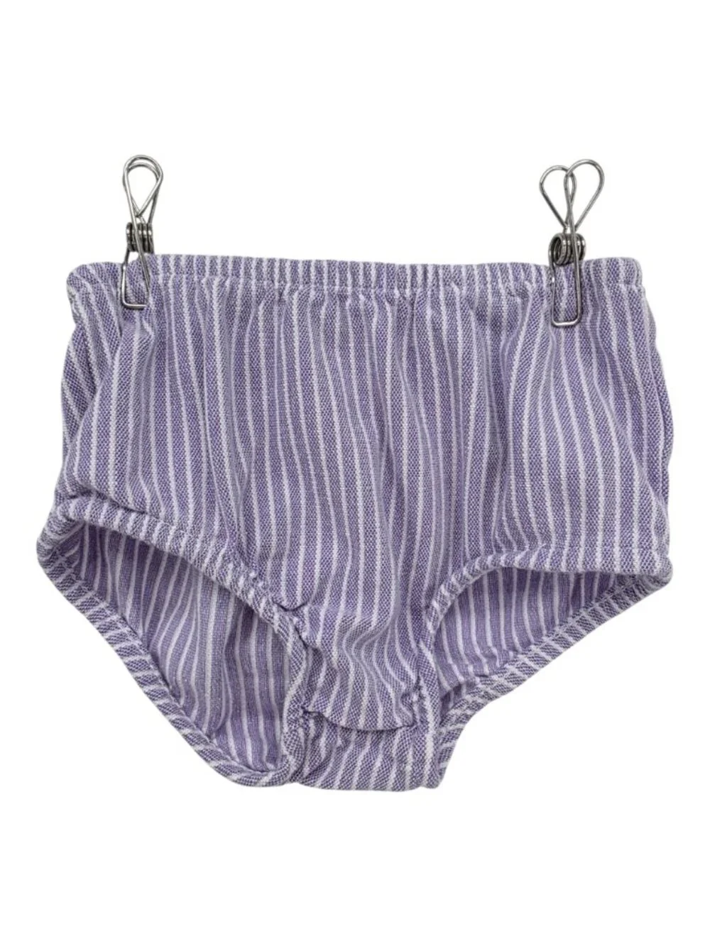 Ralph Lauren Baby 6M Dress Bottoms Striped Chambray Purple White Pony Logo